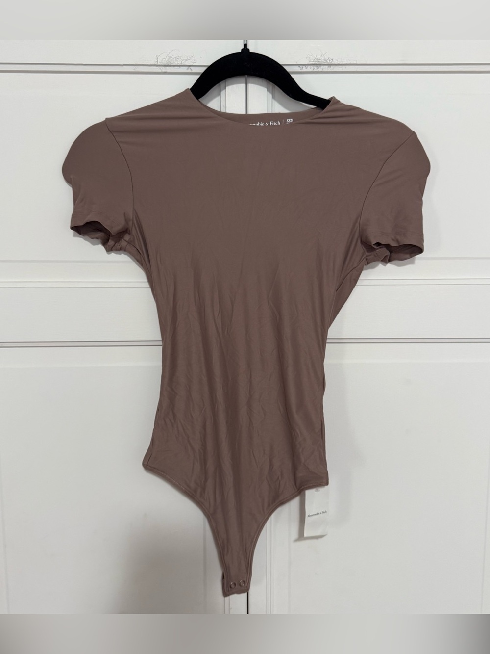 NWT Abercrombie & Fitch Brown Short Sleeve Bodysuit Size XXS
